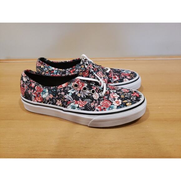 VANS Off the Wall Canvas Floral TB9C Lace Up Skate Casual Shoes Womens Size 6.5 - Picture 1 of 10